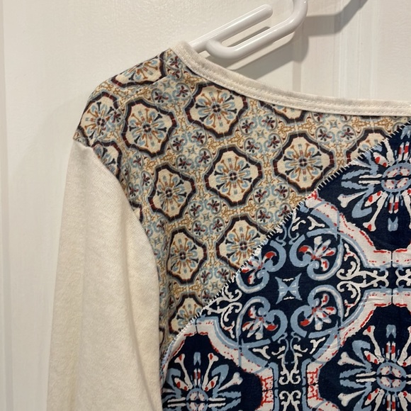 PrAna boho Chic Mandala Jivani Top Long Sleeves mosaic pattern athleisure Medium - Picture 9 of 12